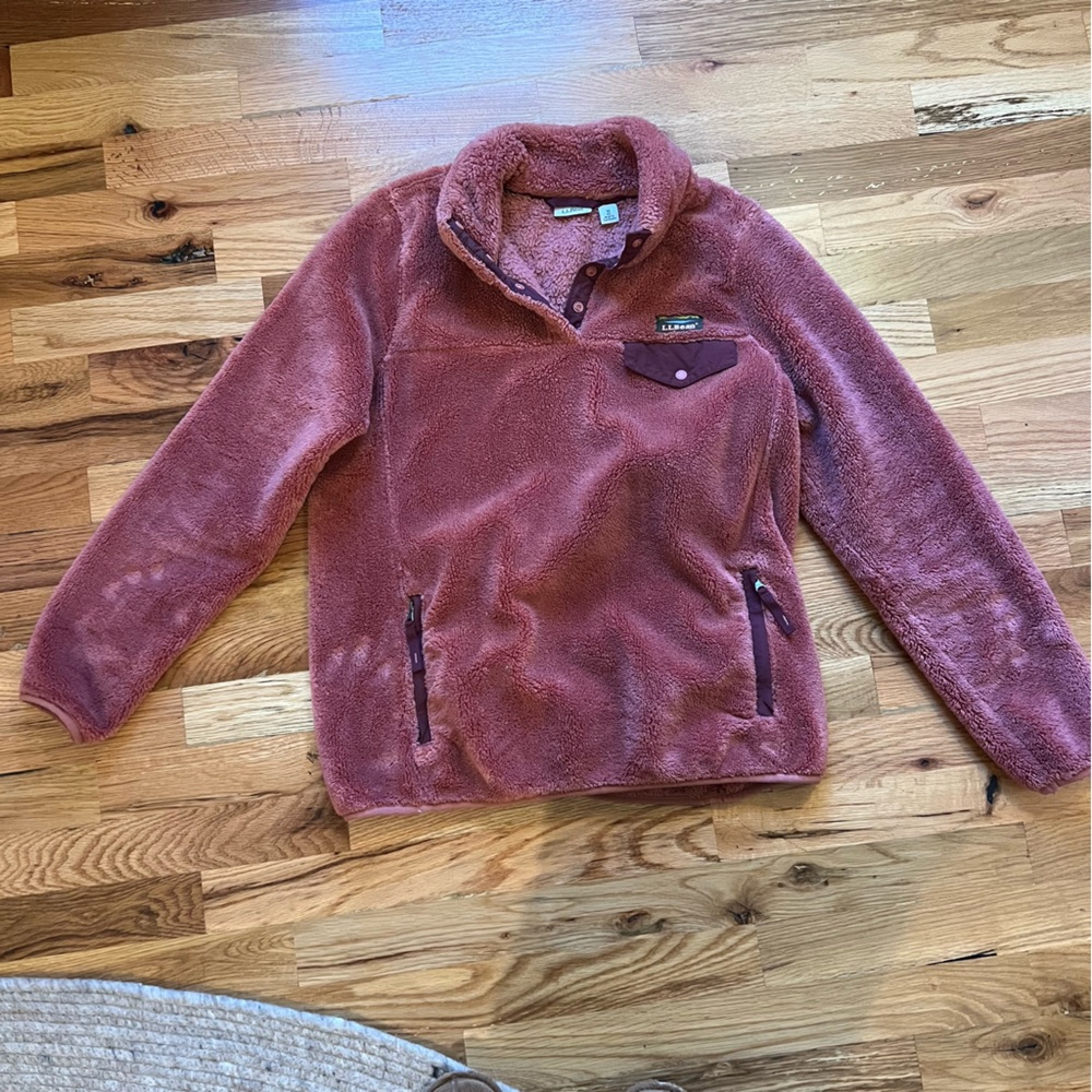 Women's L.L.Bean Hi-Pile Fleece Pullover Canyon Rose